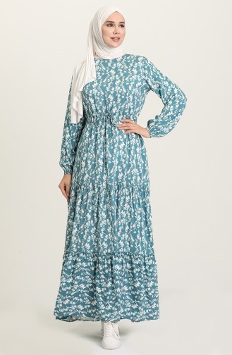 Indigo Hijab Dress 3303-03