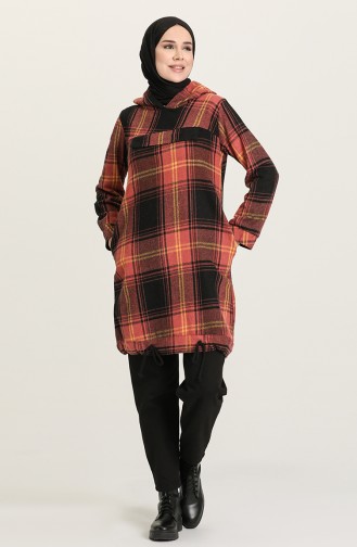 Kapüşonlu Oduncu Sweatshirt 2045-03 Kiremit