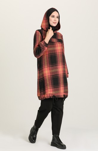 Kapüşonlu Oduncu Sweatshirt 2045-03 Kiremit