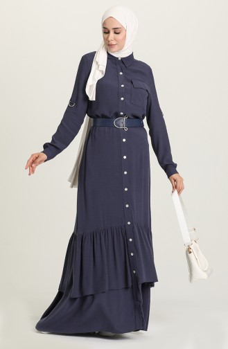 Robe Hijab Bleu Marine 61308-03