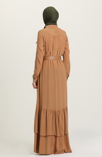 Camel Hijab Dress 61308-04