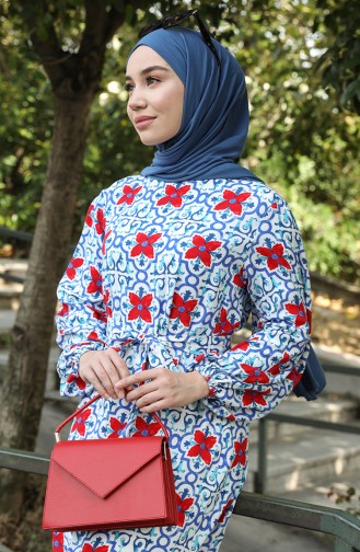 Rot Hijab Kleider 1148-01