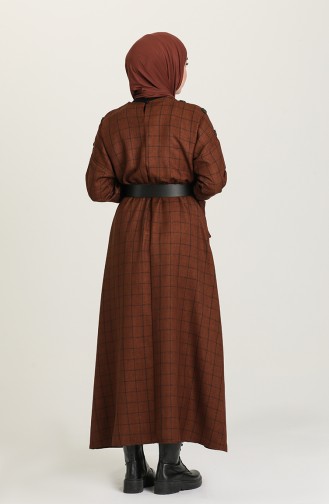 Robe Hijab Couleur Brun 22K8445-08