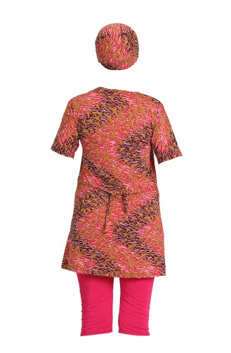Fuchsia Hijab Badeanzug 0173-10