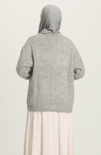 Grau Strickjacke 1509-03