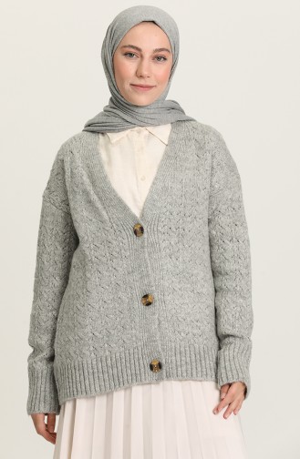 Grau Strickjacke 1509-03