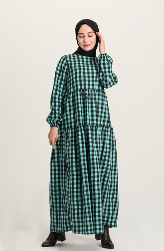 Green Hijab Dress 1674-01