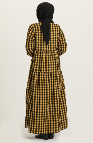 Mustard Hijab Dress 1674-02
