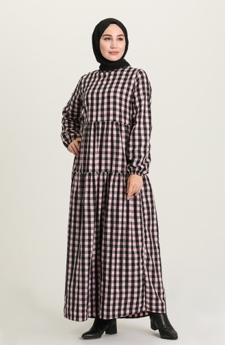 Pink Hijab Dress 1674-07