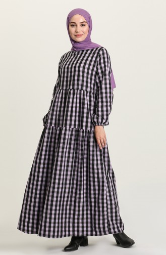 Purple Hijab Dress 1674-08