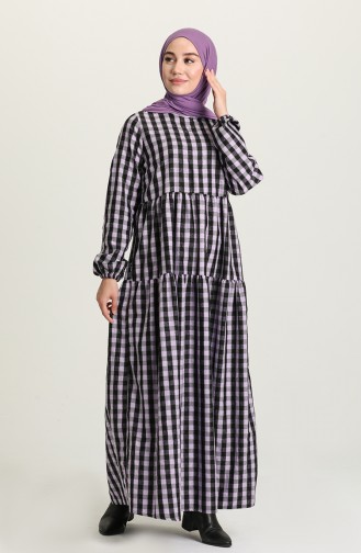 Purple Hijab Dress 1674-08