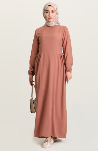 Dark Dusty Rose Hijab Dress 1677-03