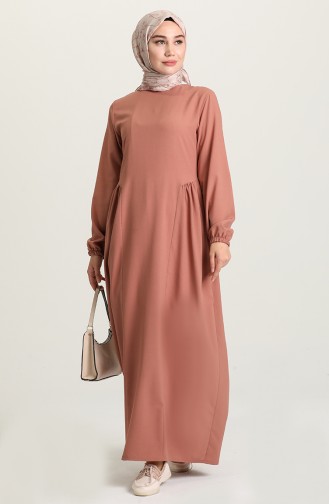 Dark Dusty Rose Hijab Dress 1677-03