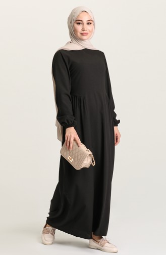Robe Hijab Noir 1677-04