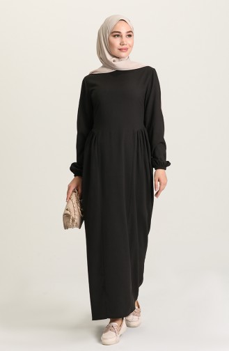 Robe Hijab Noir 1677-04