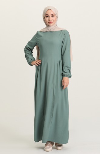 Robe Hijab Vert noisette 1677-05