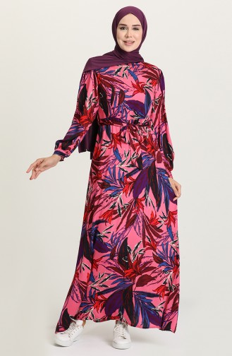 Fuchsia Hijab Dress 60231-01