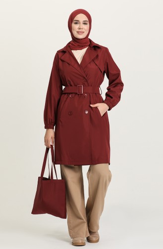 Claret red Trench Coats Models 3001-02