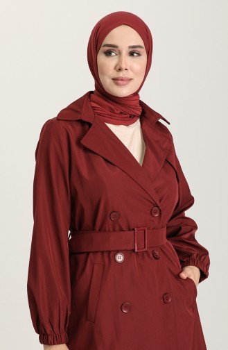 Claret red Trench Coats Models 3001-02