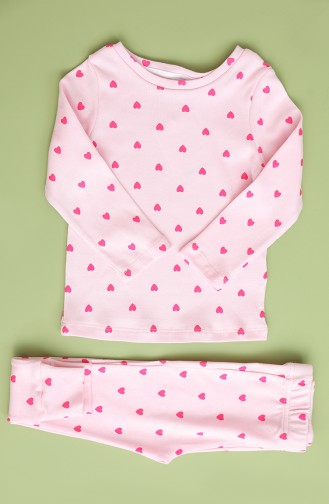 Kız Çocuk Pijama Takım 1001-01 Pembe