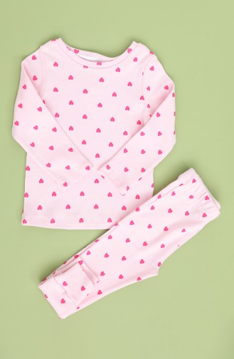 Pink Baby and Children`s Pajama Set 1001-01
