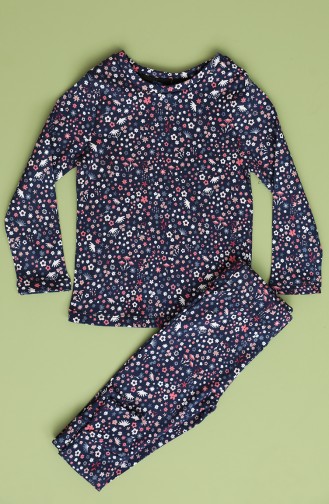 Kız Çocuk Pijama Takım 1006-01 Lacivert