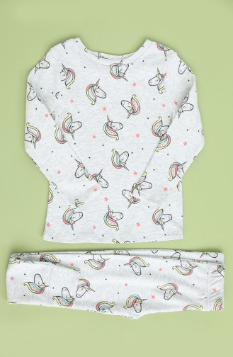 Ensemble de Pyjamas Bébé et Enfant Gris 1008-01