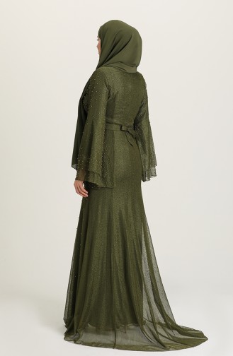 Khaki Hijab-Abendkleider 1017-A01