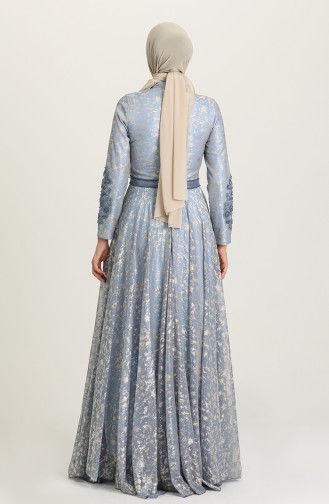 Blue Hijab Evening Dress 2015-05