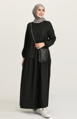 Black Hijab Dress 1675-05