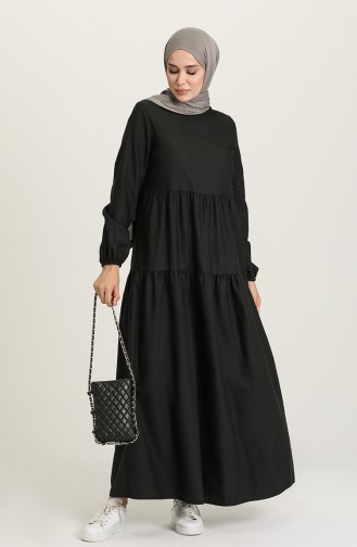 Black Hijab Dress 1675-05