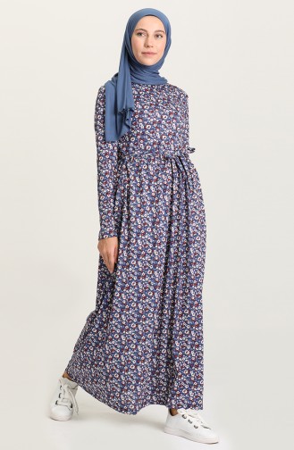 Rot Hijab Kleider 1036-01