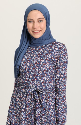 Rot Hijab Kleider 1036-01