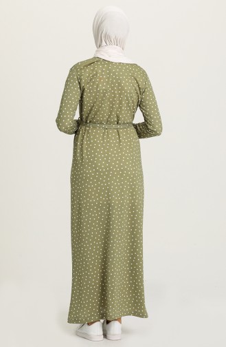 Khaki Hijab Dress 1053-04