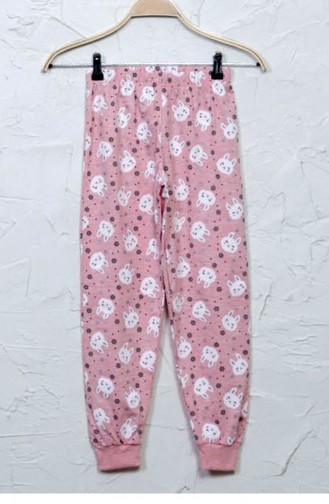 Kız Çocuk Uzun Kol Pamuklu Pijama Takım 40070110 Bej