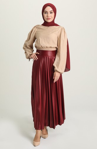 Claret Red Skirt 1041-06