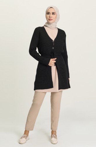 Schwarz Strickjacke 4141-01