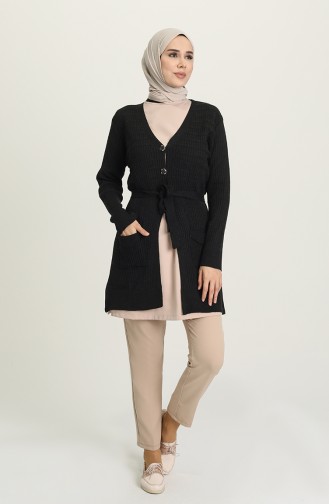 Schwarz Strickjacke 4141-01