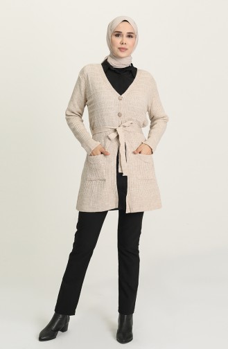 Beige Strickjacke 4141-02