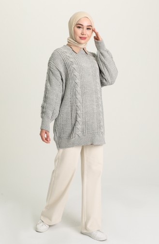 Grau Pullover 4309-03