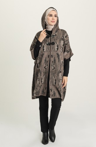 Dark Mink Poncho 4278-01