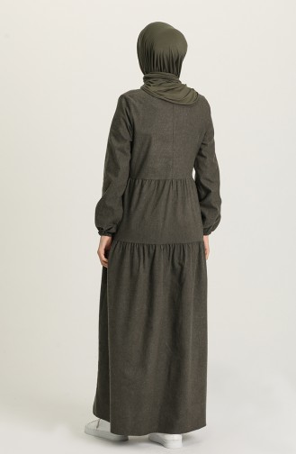 Beige-Rose Hijab Kleider 1675-07