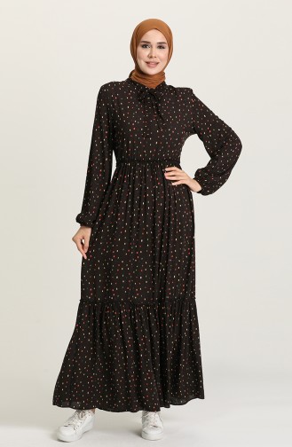 Black Hijab Dress 60258-01