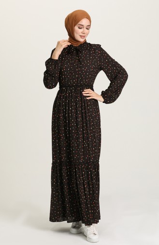 Black Hijab Dress 60258-01