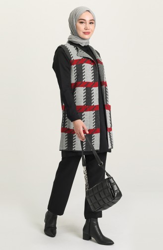 Rauchgrau Strickjacke 4122-03