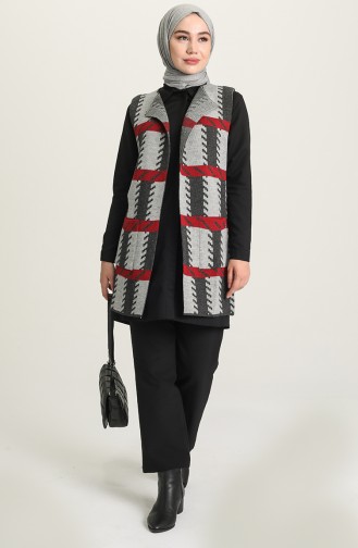 Rauchgrau Strickjacke 4122-03