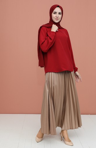 Claret red Blouse 1019-02