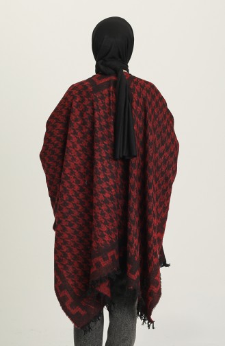 Rot Poncho 1043-04