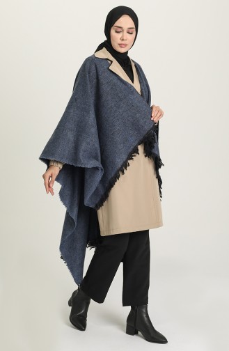 Indigo Poncho 1044-03