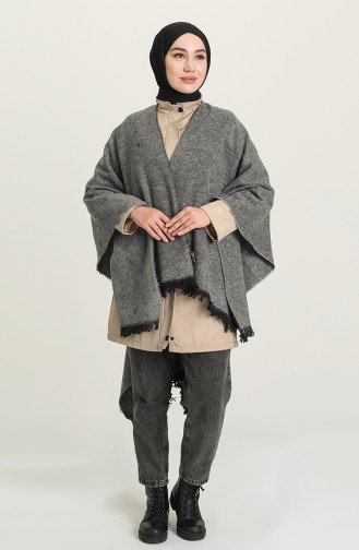 Gray Poncho 1044-05